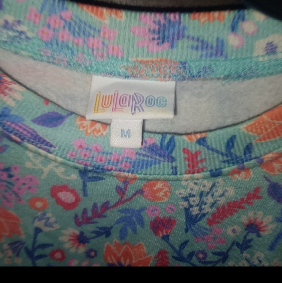 LULAROE floral crew neck sweatshirt - Picture 5 of 6